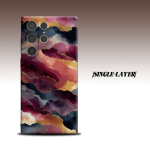 Wine Gold Ink For Samsung Galaxy S26 S25 S24 A56 A36 Dual Layer Luxury Fashion Full Lens Protective Case
