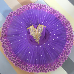 Adorable Childrens Ballet TUTU Skirt Swan Lake Puffy Skirt Dance Strap Sequin Ballet Dress Princess Style Nylon Fabric