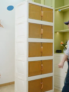 LOVO ตู้เก็บของ กับล้อ ตู้เสื้อผ้า ตู้เก็บของเด็ก กล่องเก็บของ กล่องใส่ของ เก็บของ ความจุสูง ห้องครัวและห้องน้ำห้องนอนมีให้บริการ การซ้อนกัน ประหยัดพื้นที่ ตู้เก็บของแบบมีฝาพับ ตู้เก็บของเอนก