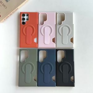 For Samsung Galaxy S26 S25 S24 Plus Ultra Phone Case Push Pull Ring Holder Card Slot For Magsafe Magnetic Anti-Drop Wallet Cover