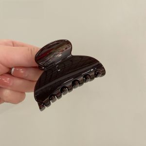 Matte Finish Medium Size Shark Hair Clip Womens Simple Vintage Back of Head Bun Hair Accessory Half up Half down Hair Grabber