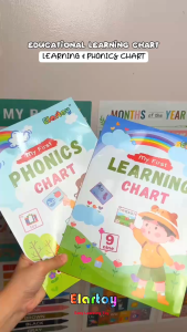 Children Learning Educational Chart for kids Phonics And English Set Waterproof Collapsible Chart