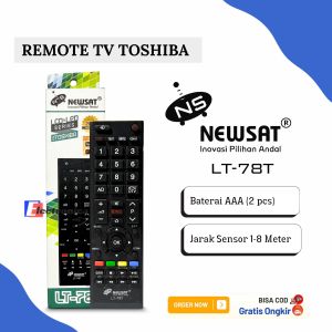 REMOT REMOTE TV TOSHIBA LCD LED NEWSAT LT-78T / REMOT TV TOSHIBA MULTI LT-78T TANPA SETTING