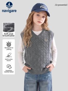 navigare kids | Autumn Knit Girls Vest 2026 New