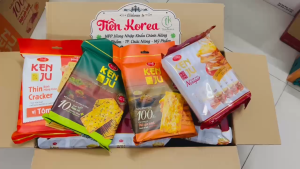 [ Date Mới ] Bánh quy Kenju Richy vị rau củ túi 192g (16 gói x 12g) - Tiền Korea