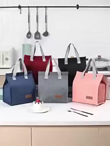 I-FASHION Lunch Bag Bento Insulation Box Organizer Tote Waterproof Camping Portable Large Canvas Storage Bag