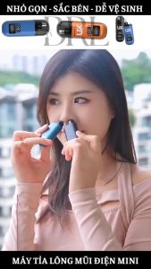 Máy tỉa lông mũi điện mini máy tỉa lông mũi UK - Sắc bén màn led hiển thị mức pin nhỏ gọn mang theo tiện lợi