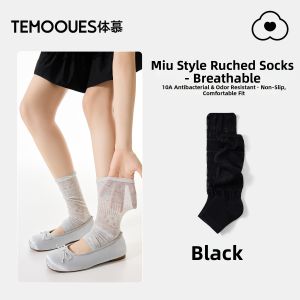 Summer Lightweight Miuzu Style Mid-calf Socks for Flip Flops