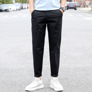 Summer Lightweight Mens Casual Pants Wide Leg Tapered