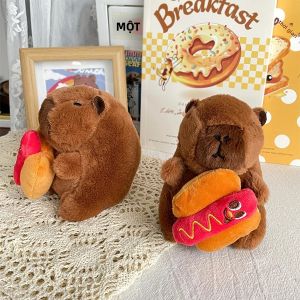 Móc Khóa Thú Nhồi Bông Capybara Mô Hình Hoạt Hình Chân Thực Đồ Chơi Mềm Mại Đồ Trang Trí Phòng Mặt Dây Chuyền Capybara Hài Hước Đồ Trang Trí Búp Bê Dễ Thương