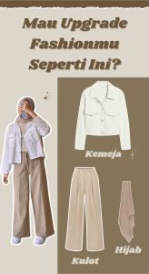3in1 Setelan One Set Wanita Kemeja Linen Celana Kulot Highwaist Hijab Segi Empat KS Hazelnut 030