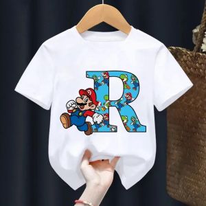 Bandai | Summer Cotton Children T-shirts Letter Kawaii Cartoon Figure Printed T Shirt Kids Short Sleeve Baby Tee Tops Girl Boys Clothes