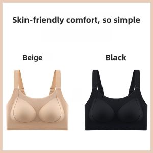 MiiOW | Wireless Seamless Bra For Women Full Cup Nylon Fabric U-Neck Design Anti-Sagging Side Breast Collection Cat Woman Foundation Liquid
