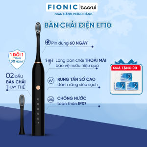 Bàn Chải Điện Tự Động FIONIC ET10 Công Nghệ Sóng Âm Sonic Trắng Răng 5 Tốc Độ
