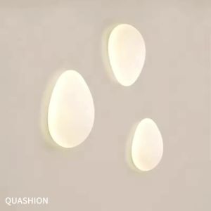 Minimalist Oval Wall Lamp Sconce for Bedroom Bedside Reading Living Room Hallway Entryway Corridor Home Decor