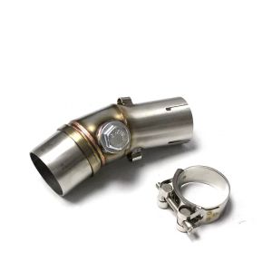 For Kawasaki ER6N Versys 650 Z650 Ninja Motorcycle Exhuast Middle Link Pipe Connect 51mm Motorcycle Escape Exhaust Muffler Pipe