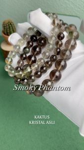 KAKTUS Kristal Asli Smoky Phantom Quartz Crystal Bracelet