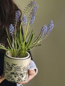 Retro Chinese Ceramic Flower Pot Luxury Sensation Butterfly Orchid Desktop Stone Orchid Living Room Potted Plants Flower Vase