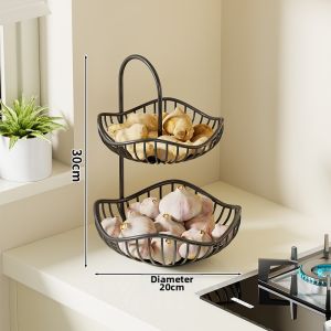 evesigar | Vegetable and Garlic Storage Basket Shelf