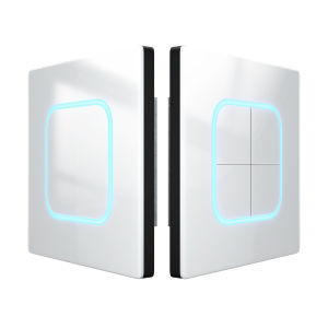 Ultra-Thin White LED Tempered Glass Switch Socket 86 Type