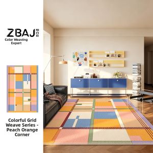ZHIBAIJIA | Dopamine Colorful Stripe Washable Carpet