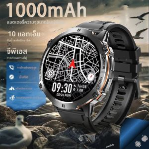 ทหารสมาร์ทนาฬิกาทีเร็กซ์ 3 1000MAh แบตเตอรี่ GPS เข็มทิศเครื่องวัดระยะสูงบารอมิเตอร์ 10 ATM กันน้ำ AMOLED บลูทูธสมาร์ทวอทช์
