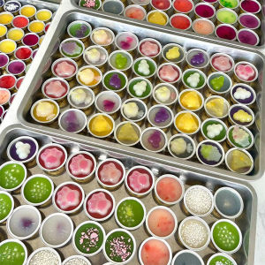 Aluminum Foil Cat Claw Bowl Zhang Horse Hoof Cake Cup Street Vendor Special Snack Packaging Box Chinese Pastry Box Pudding Cup