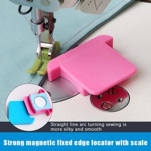 Lock Stitcher Sewing Machine Accessories New Multi-function Magnet Gauge Edge Gauge Anti-Curling Plastic Positioner