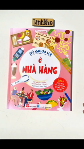 Sách Trò chơi cho trẻ - Ở nhà hàng - viết vẽ tô màu giải đố cho bé 6 - 12 tuổi - Đinh Tị