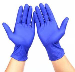 Dark blue nitrile gloves disposable (100/pcs)