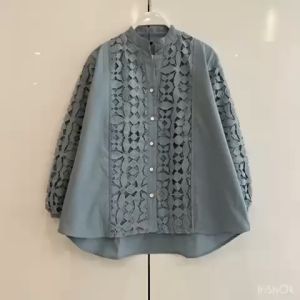 SJM LACE KEMEJA BRUKAT LIMITED! KATUN POPLIN IMPORT BKK BAHAN SUPER MEWAH TEBAL LENGAN PANJANG