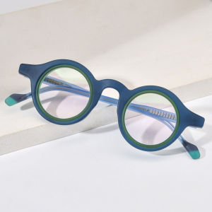 HEPIDEM แว่นตากลมขนาดใหญ่กรอบแว่นตาแอซิเตตผู้หญิงผู้ชายญี่ปุ่นทำมือแว่นตาวินเทจคุณภาพสูงบางย้อนยุคแว่นสายตา9267