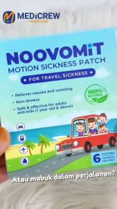 NOOVOMIT Pelekat Mabuk loya pening Pergerakan Motion Sickness patch 6pcs
