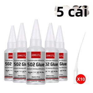 LOOLIFL | 20ml 502 Siêu Keo Dán Ngay Lập Tức Chất Kết Dính Mạnh Cyanoacrylate Nhanh Khô Trong Suốt Cho Kim Loại Nhựa Gỗ Gốm Thủy Tinh Sửa Chữa Giày