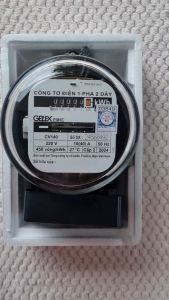 Đồng hồ điện 1 pha 40A GELEX EMIC - công tơ điện 1 pha có kiểm định (Bảo hành chính hãng)