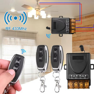 433Mhz Wireless Remote Control Switch AC 110V 220V 30A Relay 1CH Receiver Controller and 2botton RF 433 Mhz Transmitter