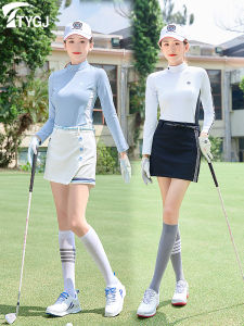 Golf Clothing Womens Long-Sleeved Quick-Drying Clothes Stand Collar Sun Protection Clothing T-shirt Anti-Exposure Shorts Skirt Suit