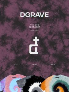 DGRAVE DYES OG LOGO DAWN SPIRAL TIE DYE COLLECTION T-SHIRT