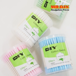 [แพ็ก 2 กระปุก] MR.D.I.Y คอตตอนบัด สำลีก้าน แบบ 2 หัว คละสี (150 ก้าน/กระปุก)