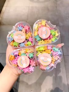 mitch 20pcs/Set Mini Hair Clips for Kids Korean Fashion Cute Flower Star Baby Girl Small Hairclip