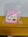 Fashionable Stainless Pearl Earrings, Different Sizes, 1 Pair. 