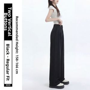 YAYANGREN | 2026 New Fashionable Loose Slim Wide Leg Trousers For Short Women