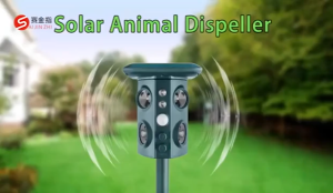 Ultrasonic Smart Solar Powered Animal Repellent Solar Pest Repeller Motion Sensor and Keep Animals Away Repellent Squirrels Mouse Bird Dog