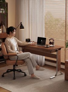 DONGMU | Vintage Retro Bauhaus Style Solid Wood Desk Home Office Table
