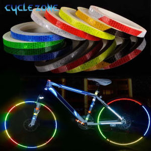 Bicycle Reflective Stickers 1cmx8m Tape Fluorescent Safety Warning Strips Cycling Tapes for Bicycle Helmet Motorcycle Scooter