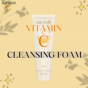 🚚ส่งฟรี ส่งไว 🔥 LUR SKIN Vitamin C Orange Cleansing Foam 100g for Clear Skin and Refreshed Face - 1pc
