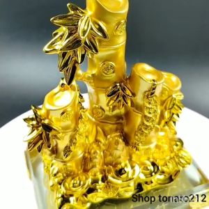 CÂY TRÚC PHONG THỦY CHIÊU TÀI TẤN LỘC TÚC PHÚ NHƯ Ý TRƯNG BÀY BÀN THỜ CAO 15.5CM