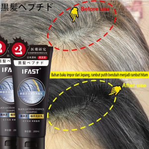 shampoo penghitam rambut permanen shampo menghilangkan uban permanen 200ml Herbal Shampo