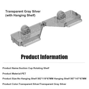 ⚡No-drill Suction Cup Bathroom Shelves Creative suction cup storage rack for home use Bathroom drain