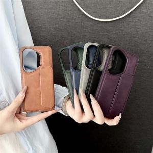 Case for HONOR 400 Pro HONOR400 Pro HONOR 400 5G Global Version Business Cowhide Pattern Phone Case Flexible Middle Frame Card Holder Leather Back Cover Anti-drop Shockproof Protective Case